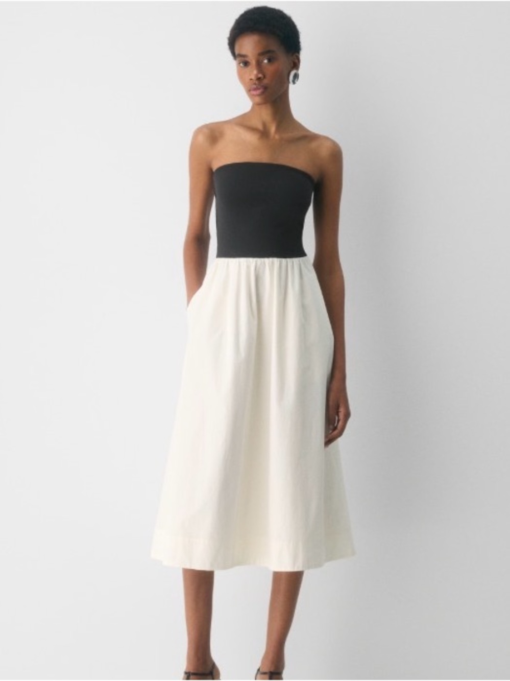 Babaton Colour Block Fluid Poplin Dress